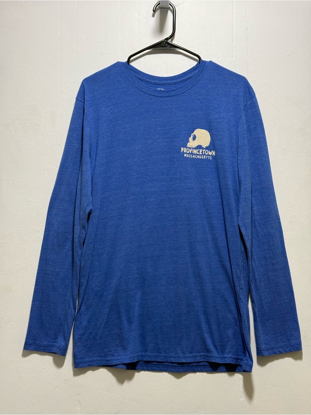 Duck Company Provincetown MA Skull Beach Sunset Blue Long Sleeve Shirt Sz L